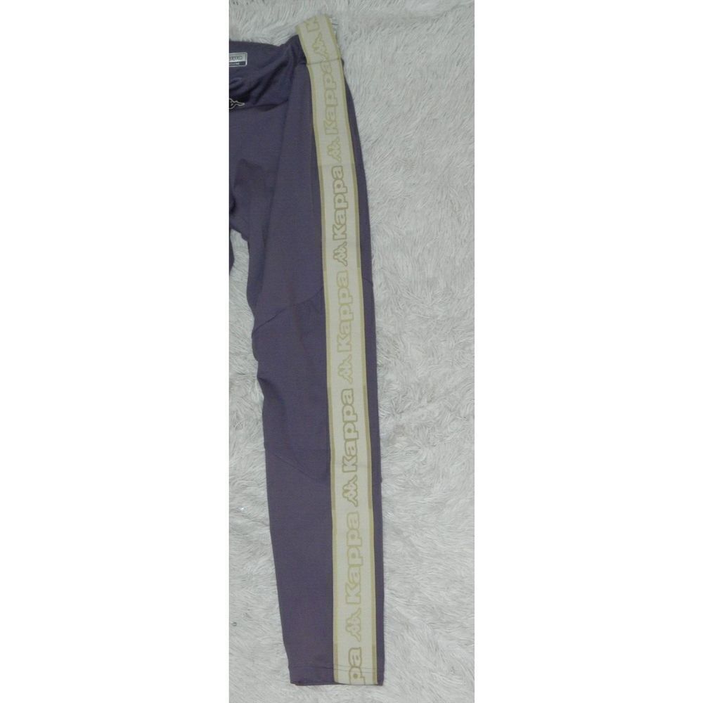 Kappa Track Pants Women's Size Medium Purple Spellout Fitted Pants - Picture 6 of 11